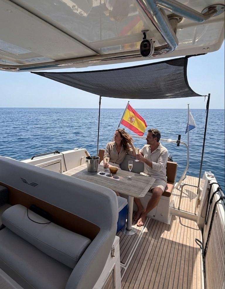 A quiet moment aboard Visitar Marbella off the Marbella coast