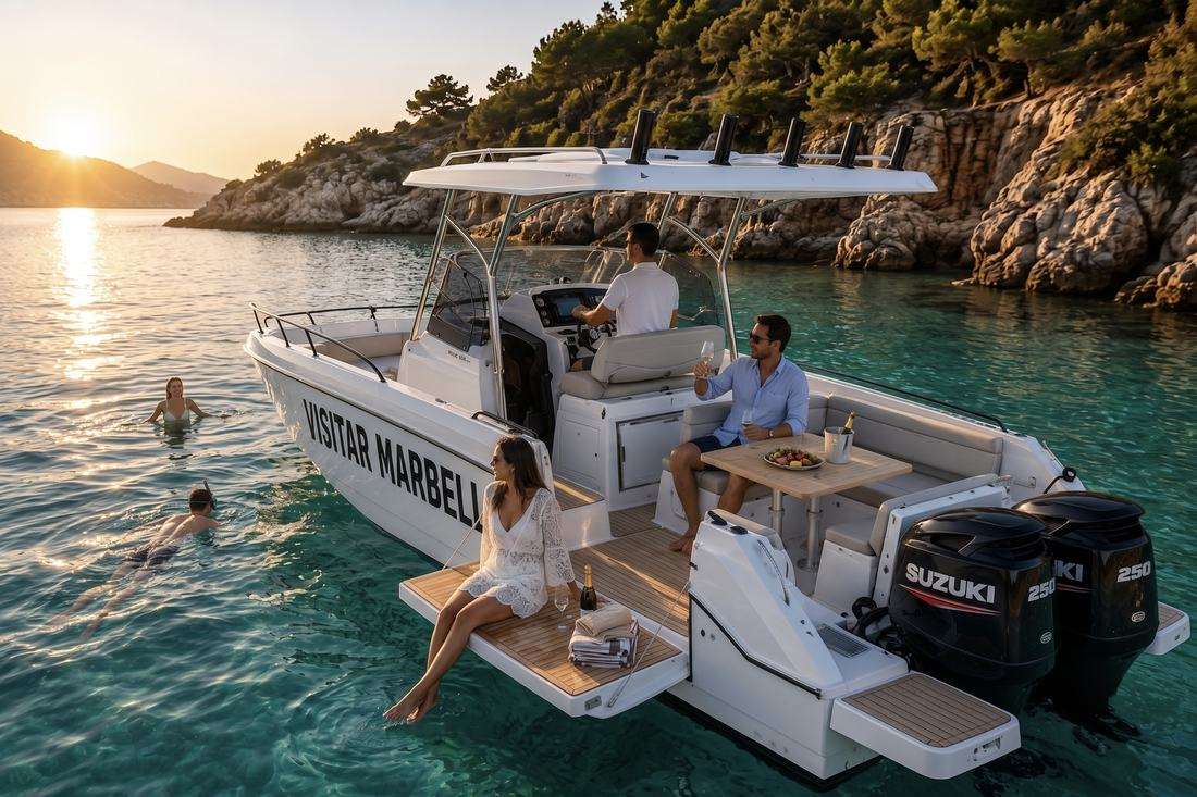 The Beneteau Flyer 9 SPACEdeck used by Visitar Marbella