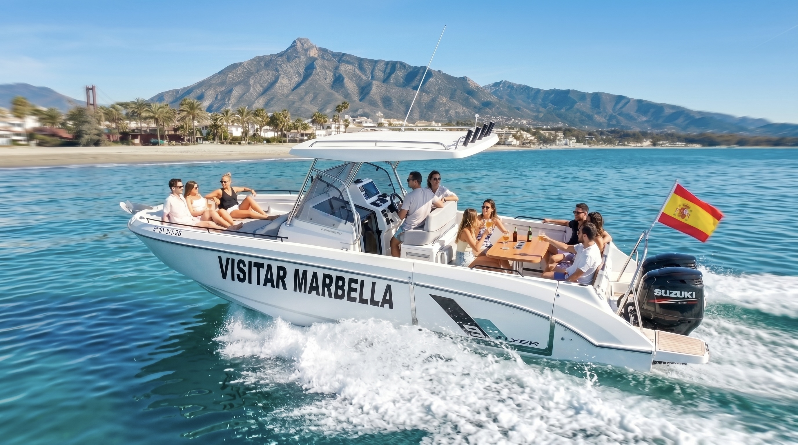 Visitar Marbella Flyer 9 at golden hour